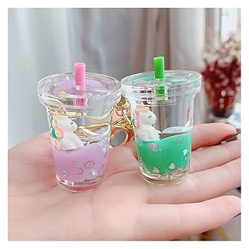 Amazon.co.jp: キーチェーン クリエイティブかわいい牛乳ティー